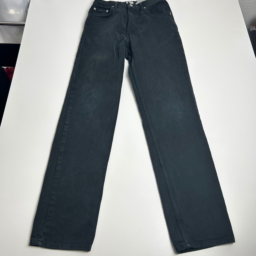 Calvin Klein Jeans Womens 28 Black Straight Leg High Rise Vintage Denim BMPL171